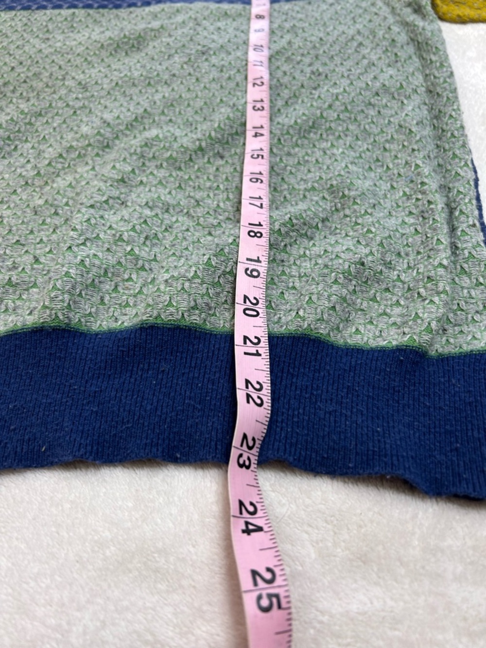 Boden Colorblock Cashmere Blend Jacquard 3/4 Sleeve Crewneck Sweater size 8 - Picture 14 of 16